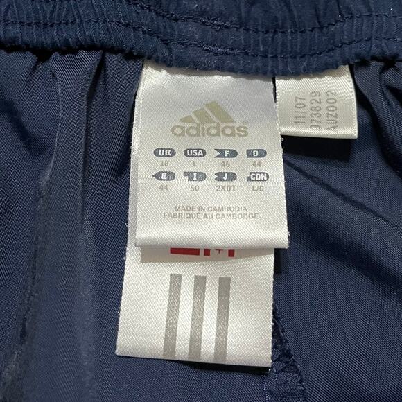 Adidas Y2K Loose Fit 3 Striped Navy Trackpants Large - Picture 3 of 6